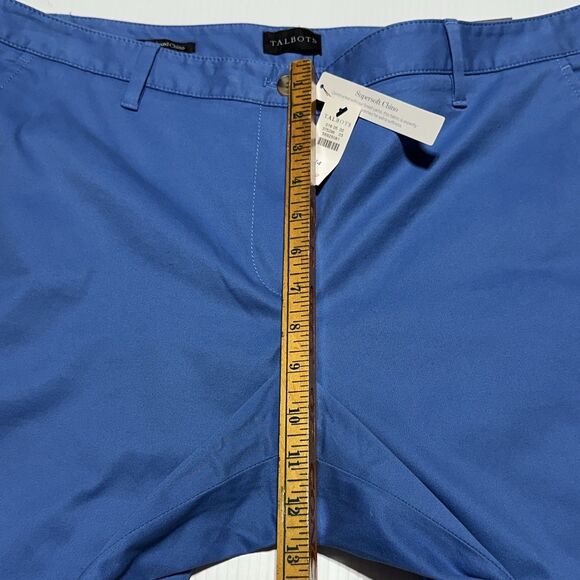 Talbots Women’s Supersoft Chino Pants Size 14 Relaxed Blue Side Stripe NWT - Picture 8 of 9